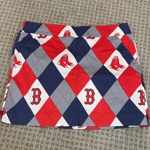Loudmouth Red and Blue Argyle Skort